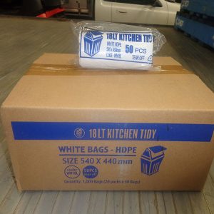 White 18LTR KITCHEN TIDY HDPE 540x440MM